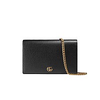 GUCCI-497985 4041 구찌 블루 GG 마몽 체인 바이컬러 지갑