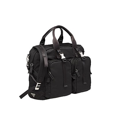 PRADA-2VA005 프라다 블랙 나일론 투포켓 브리프케이스