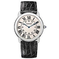 [스페셜오더]Cartier-까르띠에 롱드 솔로 드 까르띠에 쿼츠 핑크골드 가죽스트랩 워치36mm