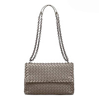[스페셜오더]BOTTEGA VENETA-405739 보테가 베네타 네로 인트레치아토 나파 마이크로 스터드 올림피아 백