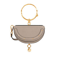 [스페셜오더]Chloe-3S1302 끌로에 스웨이드 카프스킨 스터드 장식 블랙 스몰 NILE 미노디에르